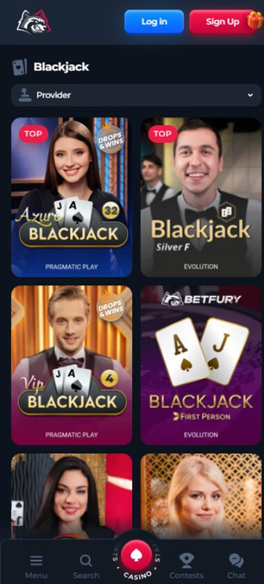 BetFury Casino Mobile Preview 4