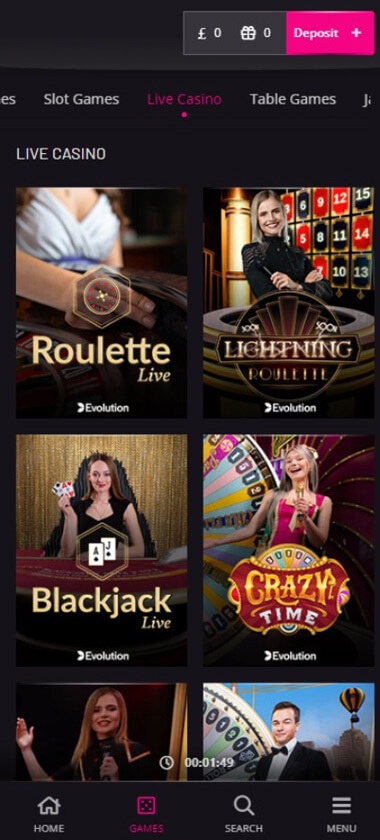 PlayGrand Casino Mobile Preview 3
