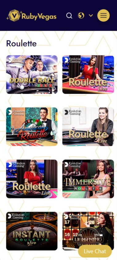 Ruby Vegas Casino Mobile Preview 3