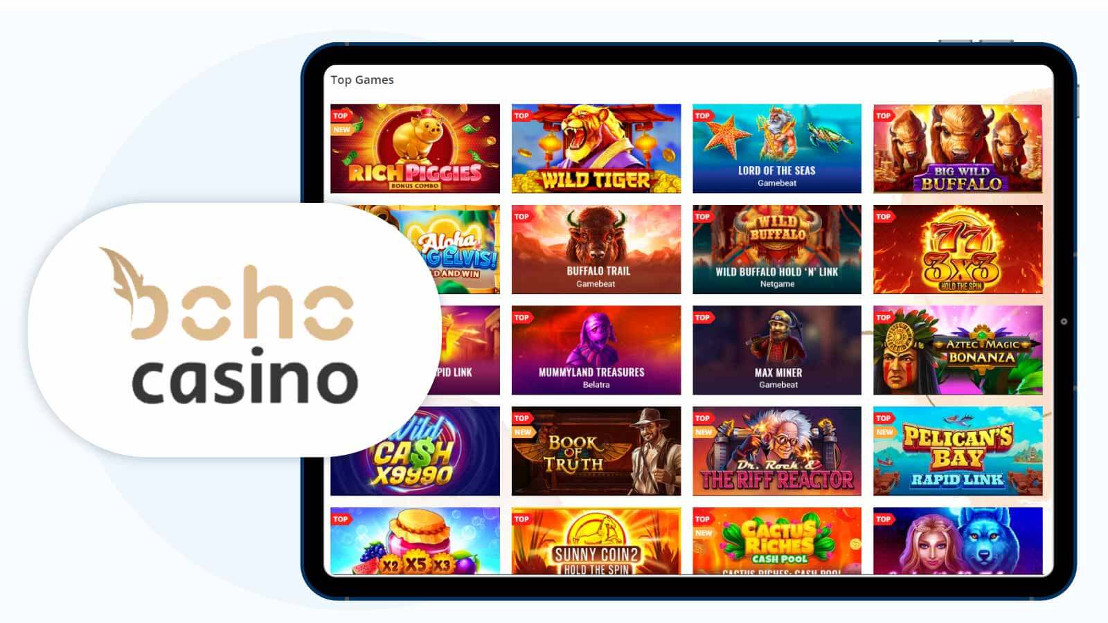 Boho Casino Top No Deposit Bonus with High Maximum Cashout Cap
