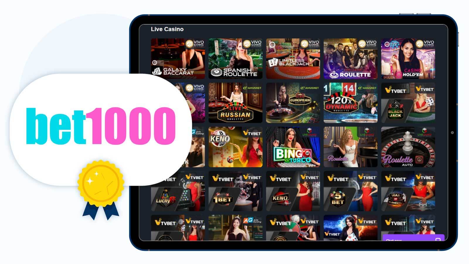 Best Casino Online for Live Dealers Bet1000 Casino