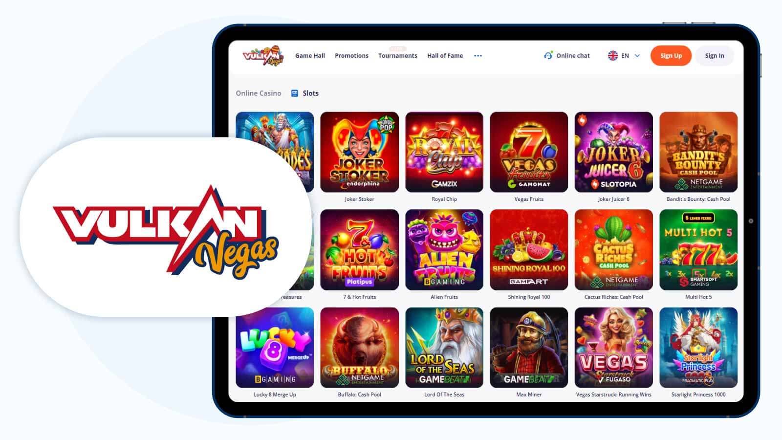 6. Vulkan Vegas Casino Generous Slot Site with the Best Casino Bonus Attached