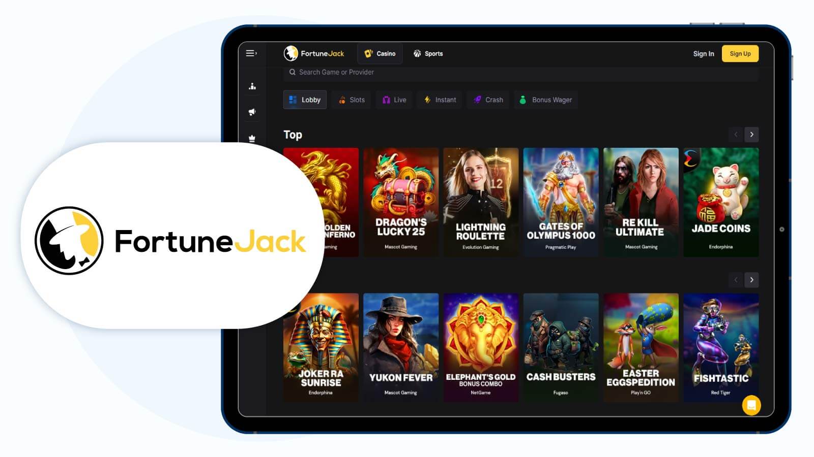 FortuneJack Casino Best 100 No Deposit Spins with No Wagering