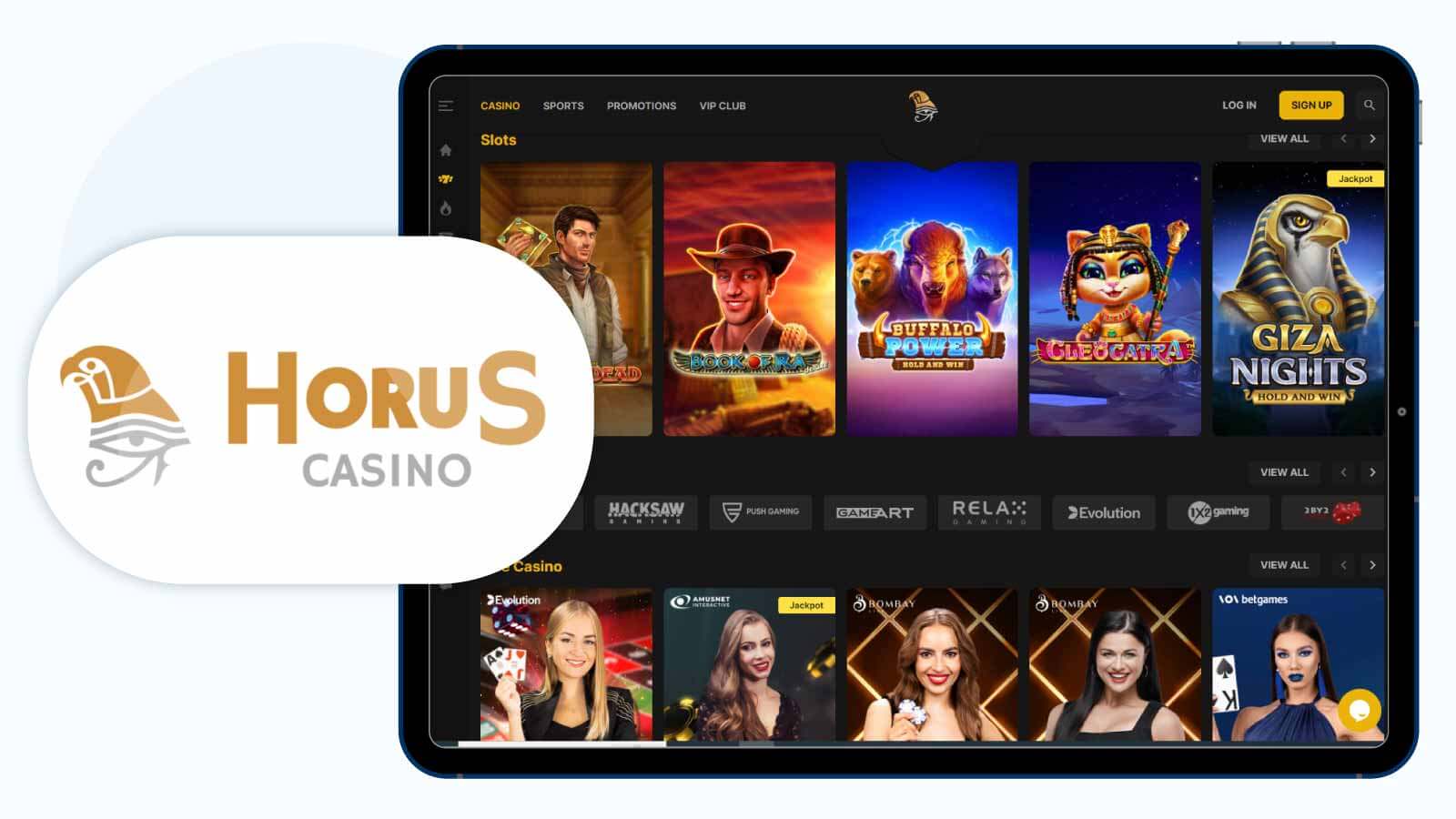 Horus Casino Best Minimum €5 Casino to Experience a Top No Wagering No Deposit Bonus