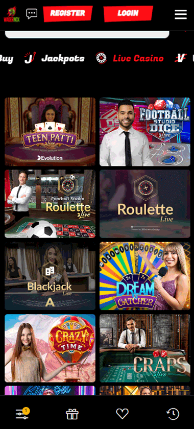 Wagerinox Casino Mobile Preview 2