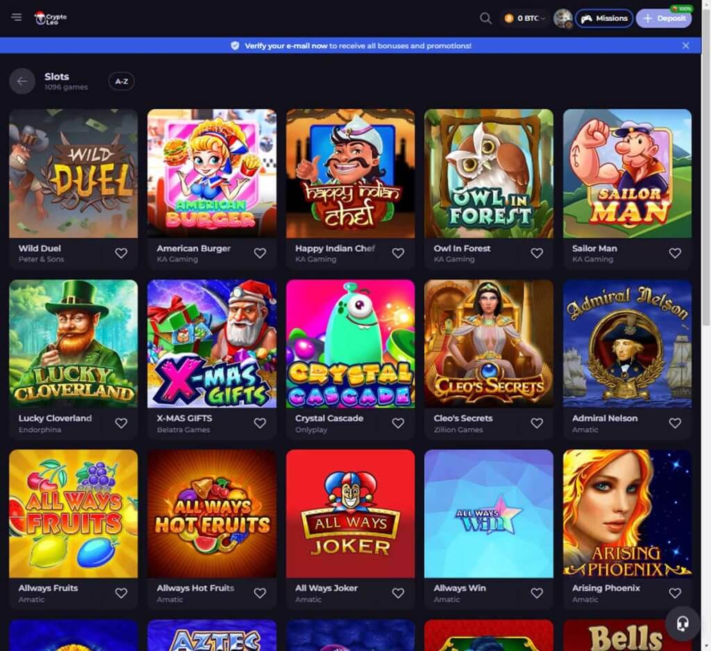 cryptoleo-casino-slots-variety-review