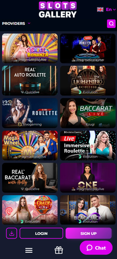 Slots Gallery Casino Mobile Preview 3