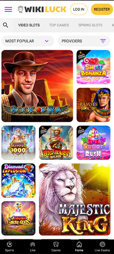 WikiLuck Casino Mobile Preview 1