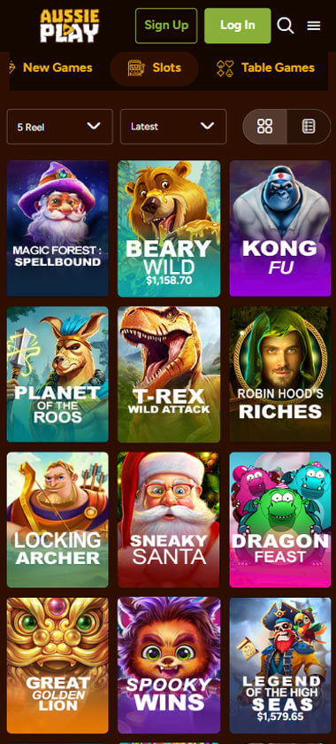 Aussie Play Casino Mobile Preview 2