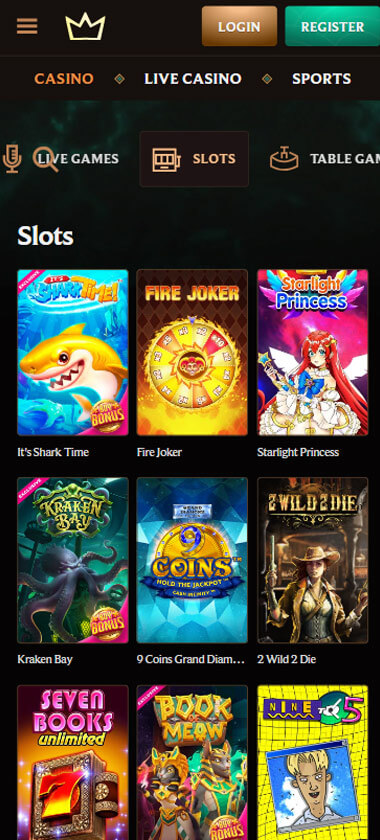 CrownPlay Casino Mobile Preview 2