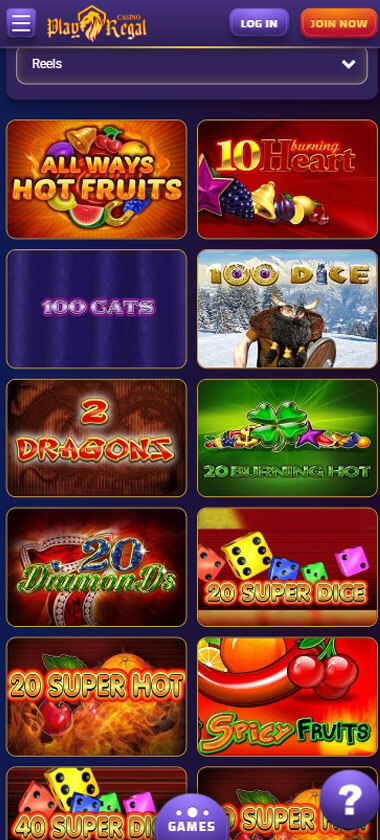 Play Regal Casino Mobile Preview 2