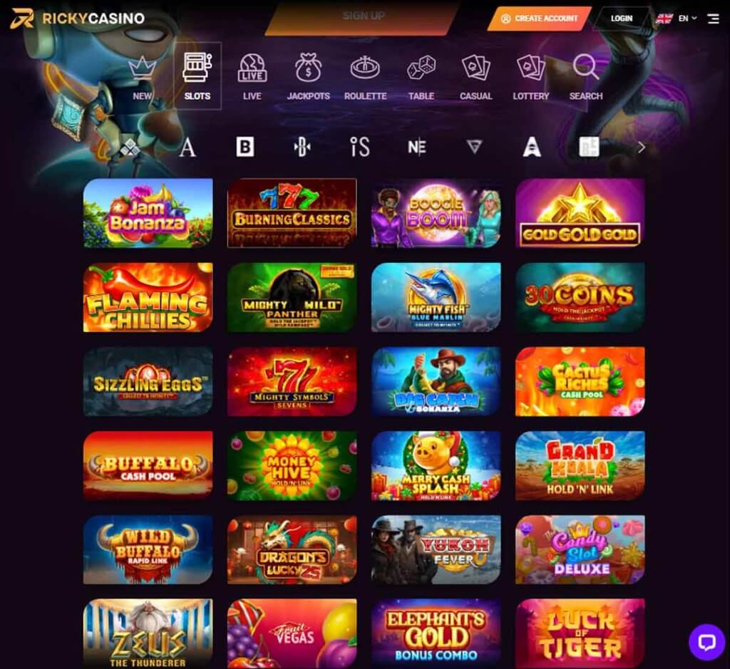 Ricky-Casino-slots-variety-review