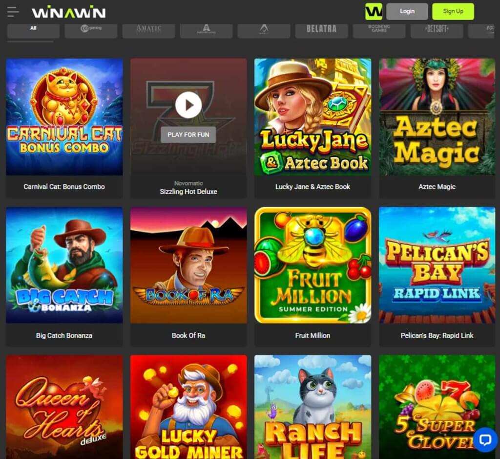 Winawin Casino Mobile Preview 2