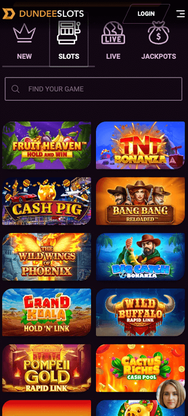 dundeeslots-casino-slots-variety-mobile-review