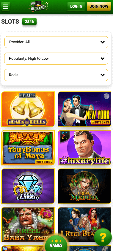 MaChance Casino Mobile Preview 2