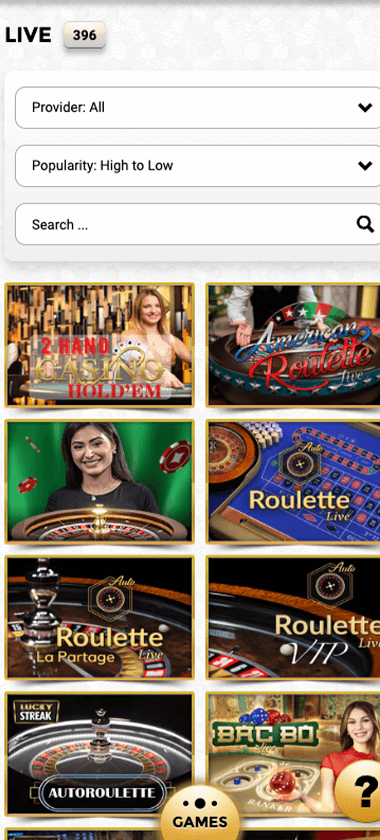 Unique Casino Mobile Preview 2