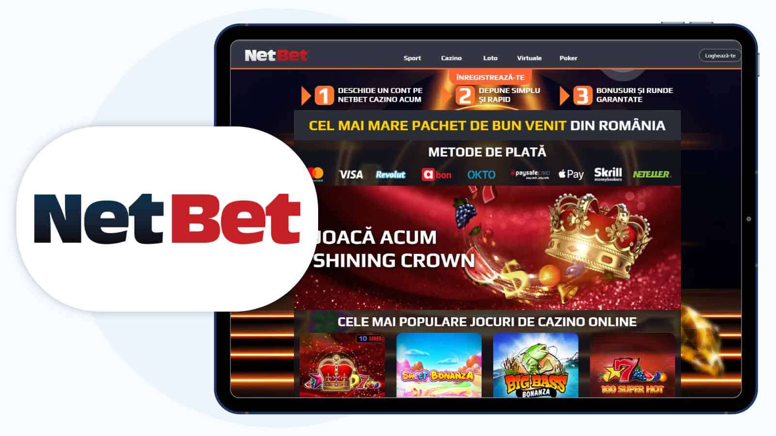 NetBet Cazino – Mize minime pentru activarea bonusurilor