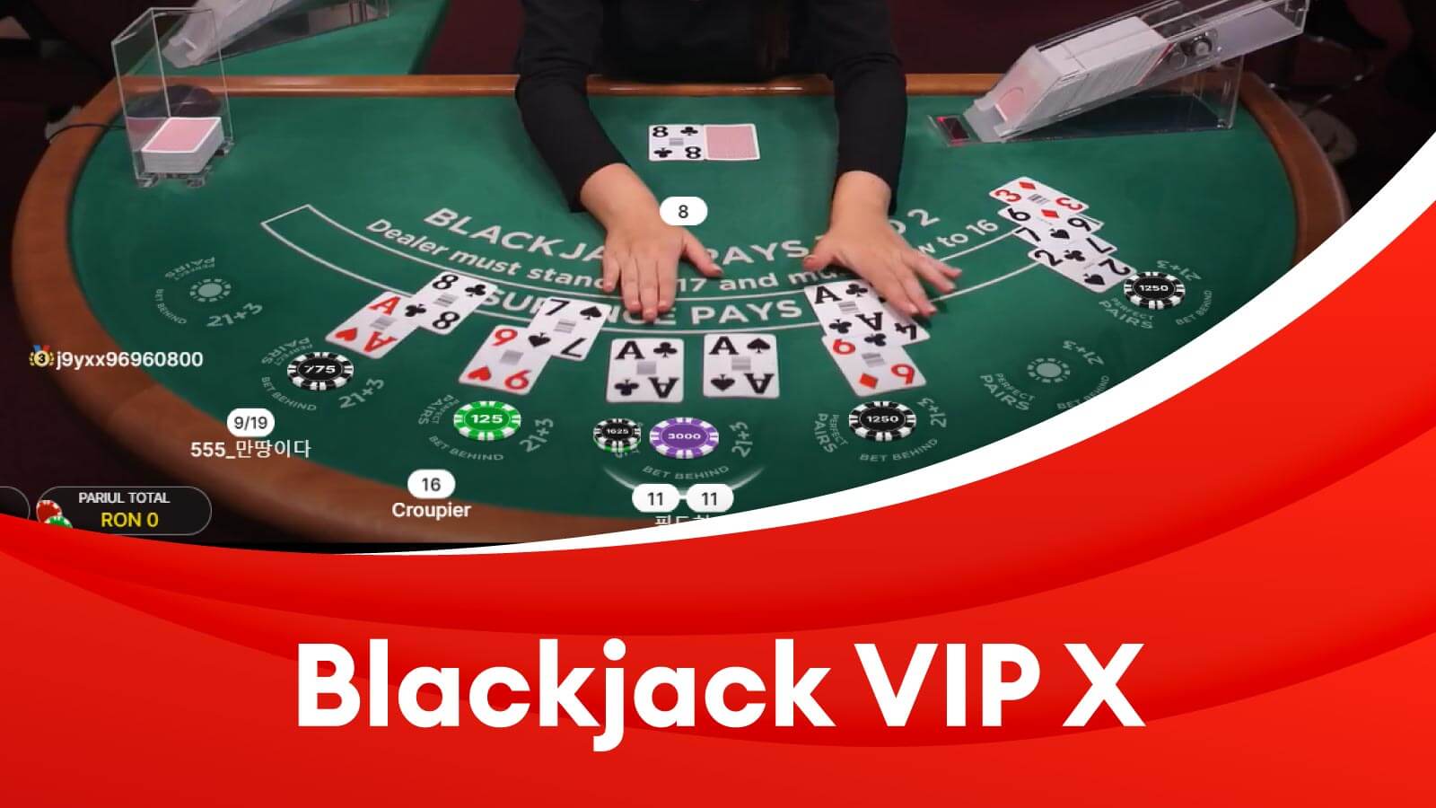 VIP Blackjack X live la Superbet