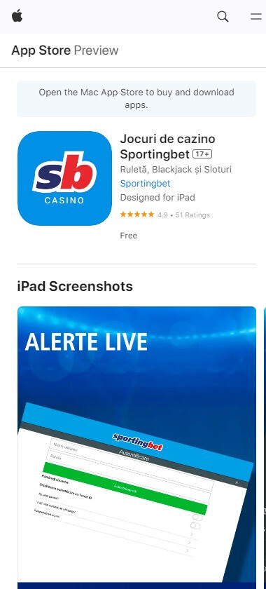 sportingbet-cazino-aplicatie-ios