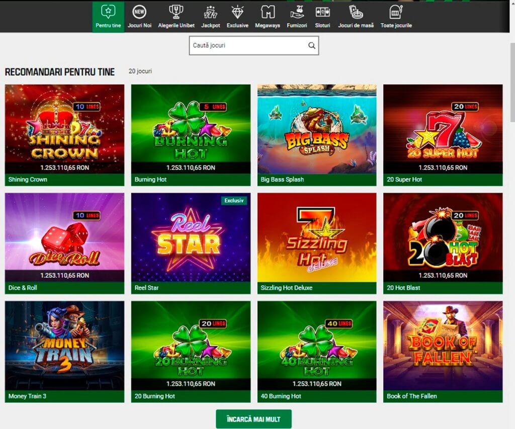 unibet-cazino-interfata-desktop-pacanele