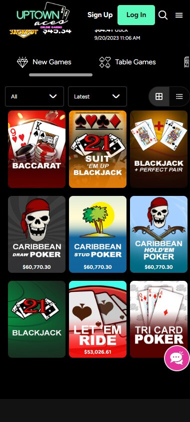Uptown Aces Casino Mobile Preview 2 Uptown Aces Casino Mobile Preview 2