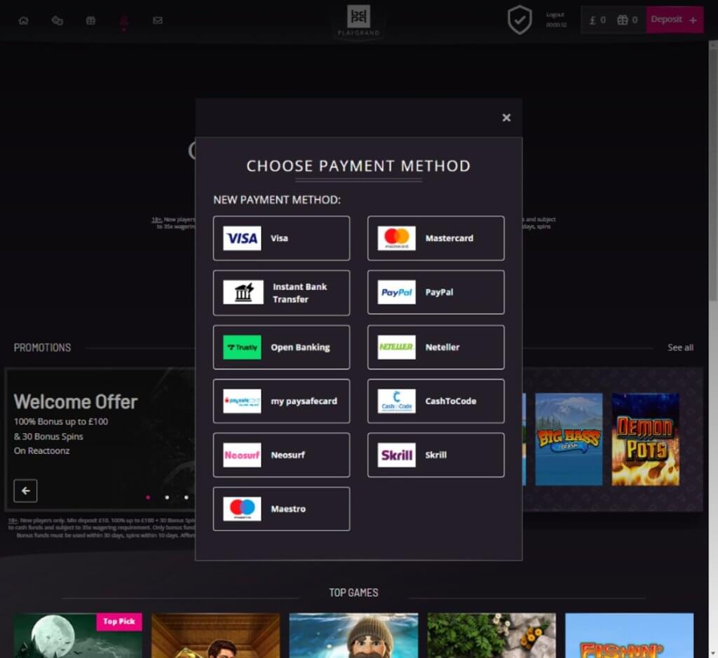 playgrand-casino-banking-methods-review