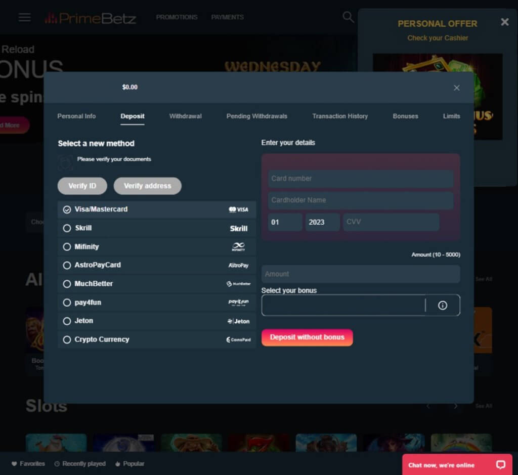 primebetz-casino-deposit-methods-available-review