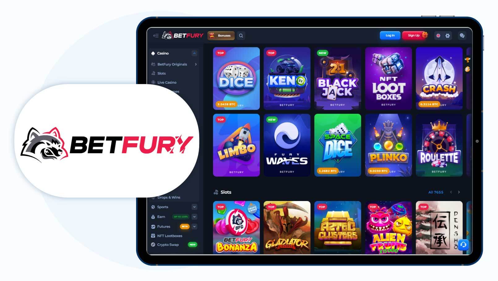 BetFury-Casino-Outstanding-100-Free-Spins,-No-Deposit,-with-High-Maximum-Cashout-Cap