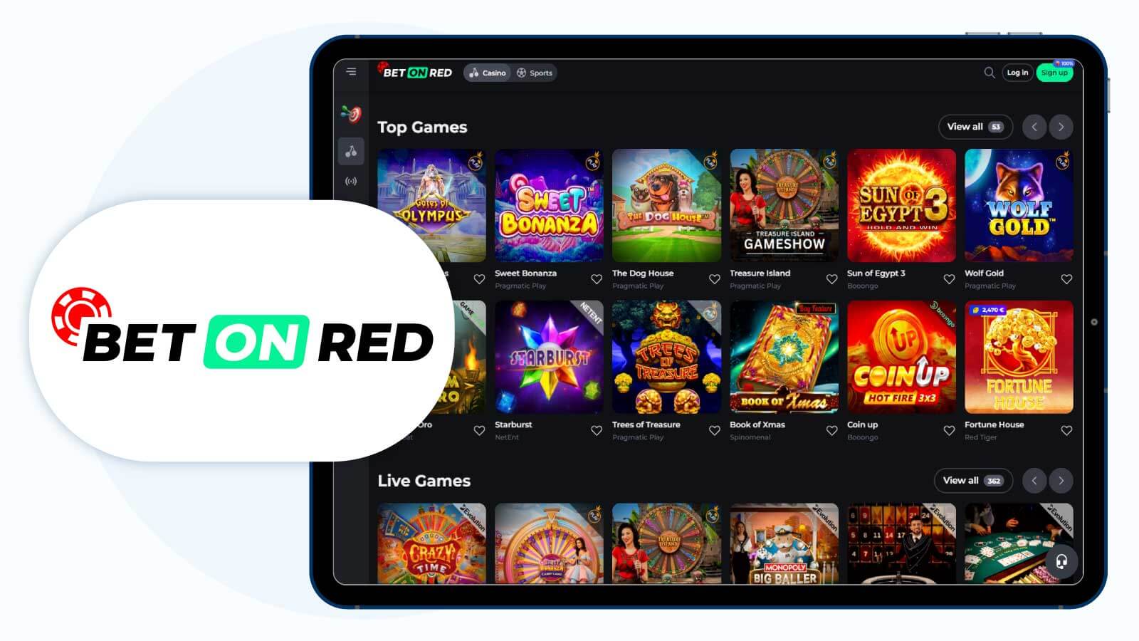 BetOnRed Casino Discover Sweet Bonanza (RTP 96.51%) with 50 FS