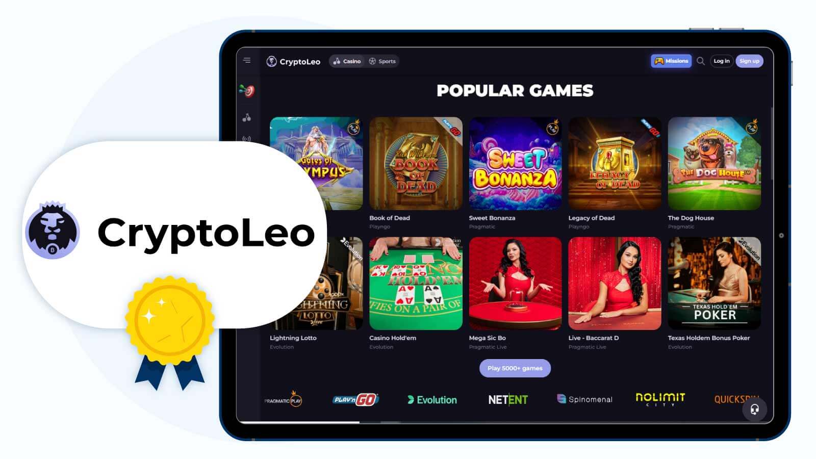 CryptoLeo Casino Best $5 Minimum Deposit Casino in 2024