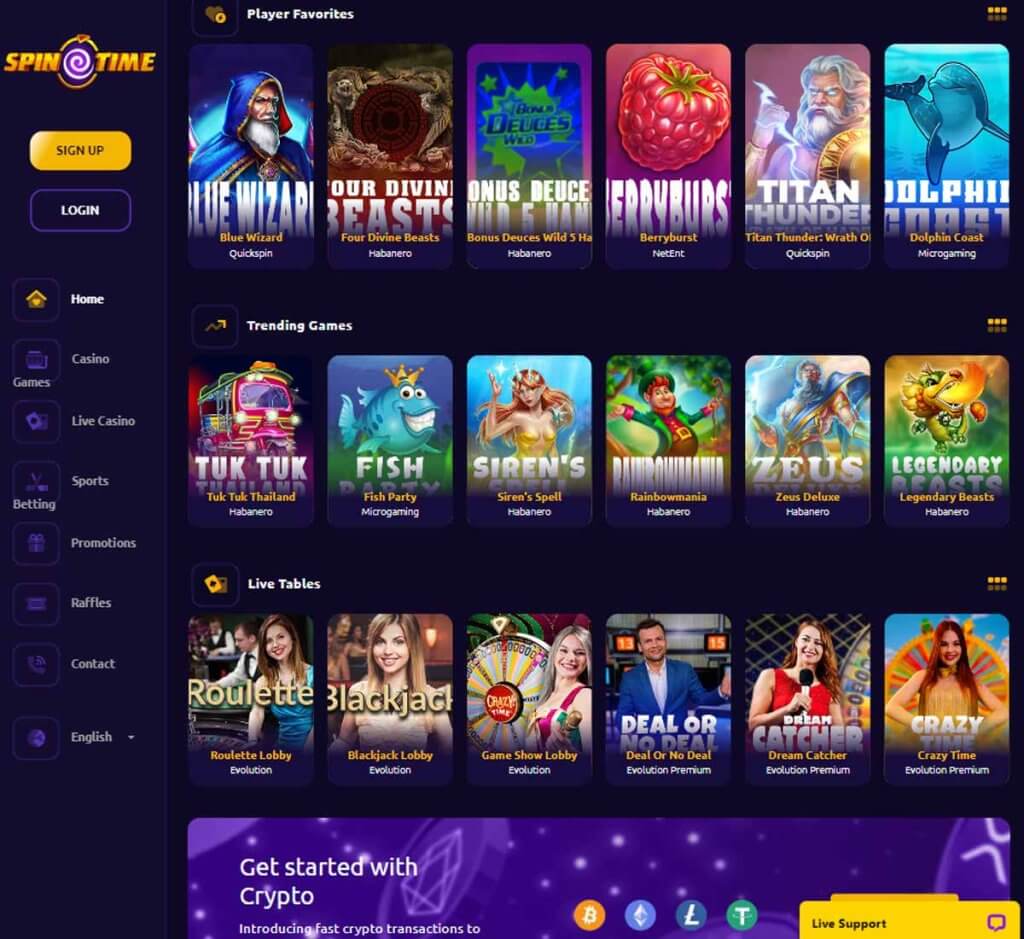 SpinTime-casino-game-types-review