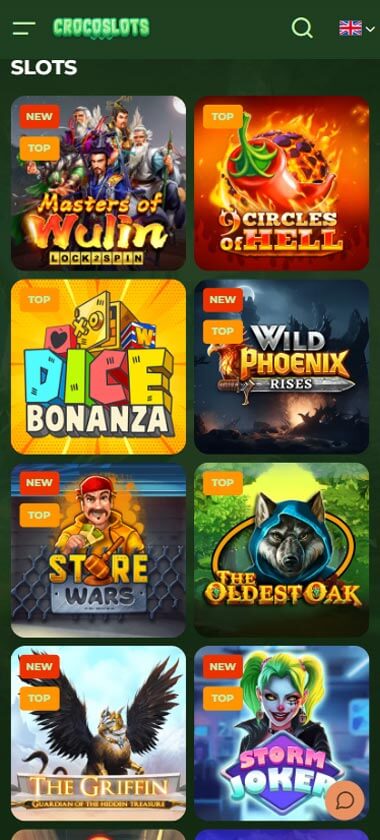 CrocoSlots Casino Mobile Preview 1