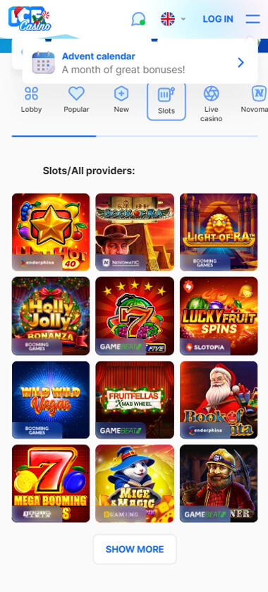 ICE Casino Mobile Preview 1