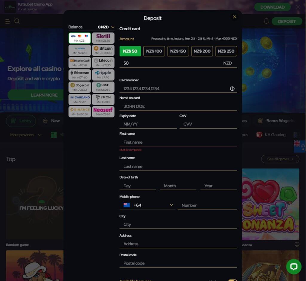 katsubet-casino-banking-methods-review