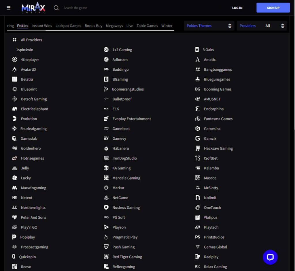 mirax-casino-software-providers-available-review