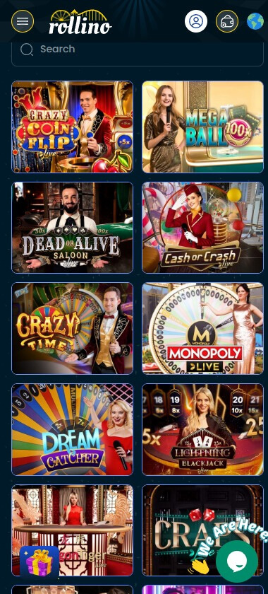 Rollino Casino Mobile Preview 2