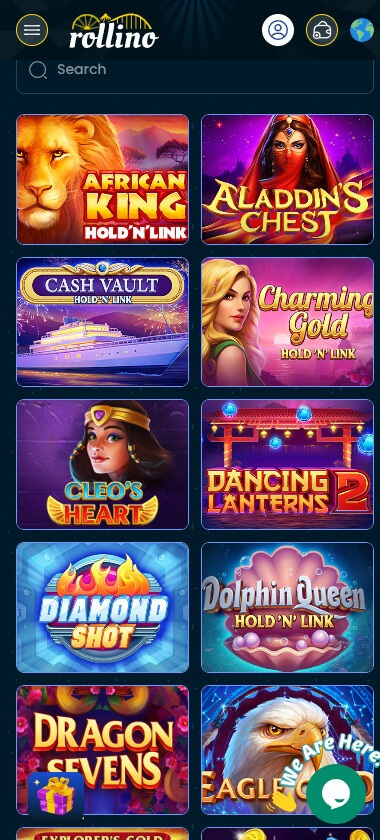 Rollino Casino Mobile Preview 1