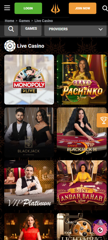 Shambala Casino Mobile Preview 2