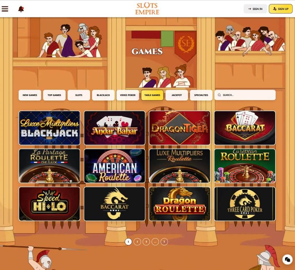 slots-empire-table-games-review