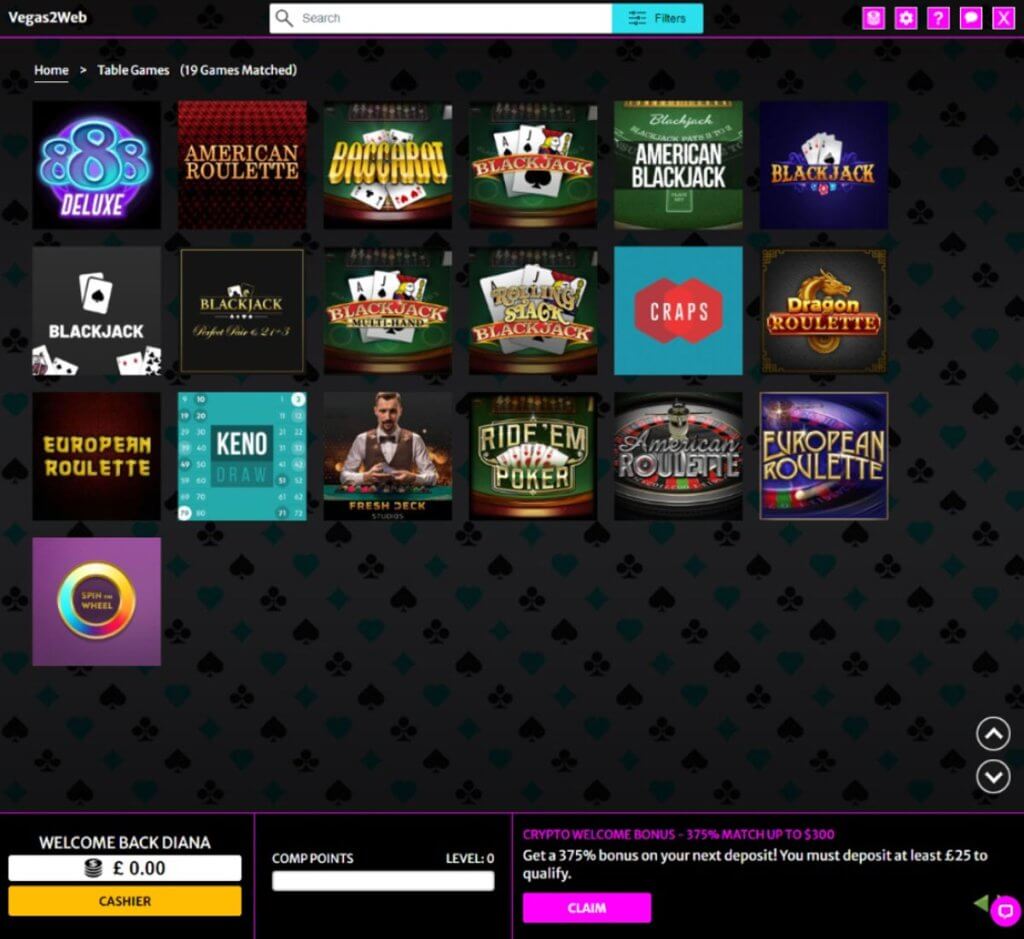 vegas2web-casino-table-games-collection-review