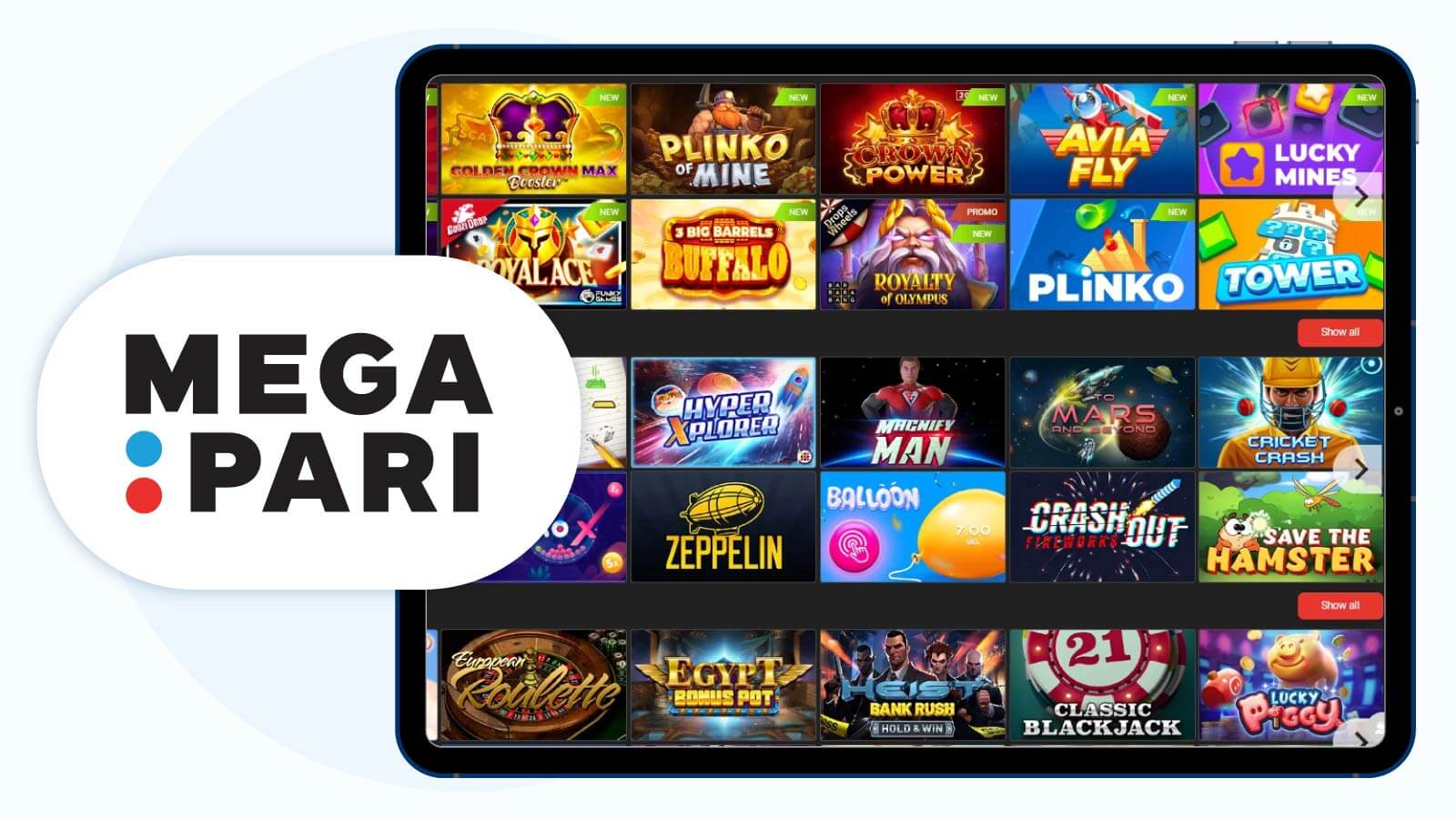 Mega Pari Casino: Best €20 No Deposit Bonus with Low Wagering