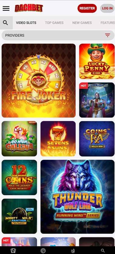 Dachbet Casino Mobile Preview 1