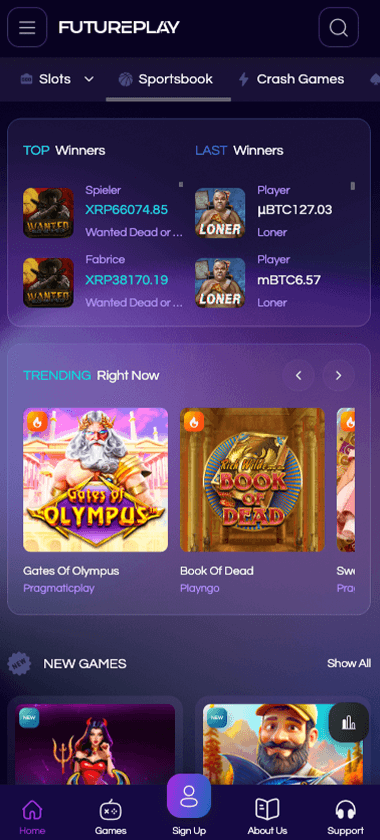 FuturePlay Casino Mobile Preview 1