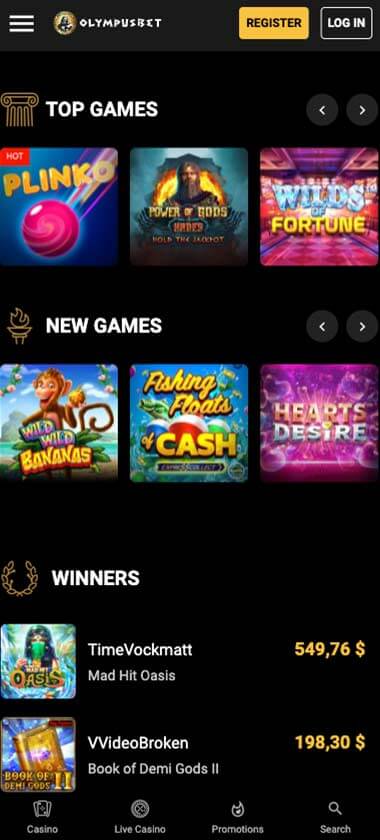 olympusbet-casino-homepage-mobile-review