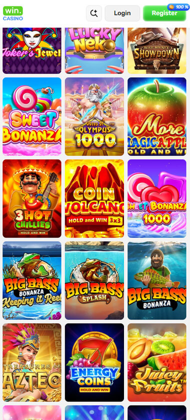 Win Casino Mobile Preview 1
