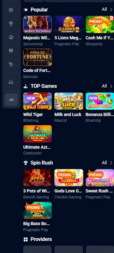 1xBit Casino Mobile Preview 2
