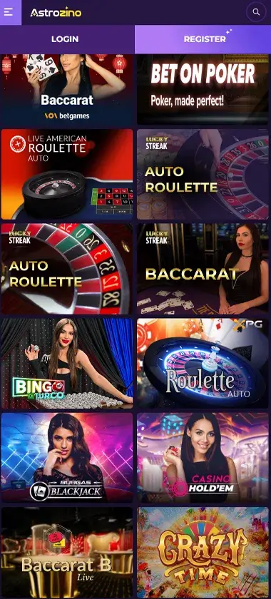 Astrozino Casino Mobile Preview 1