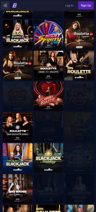 Betory Casino Mobile Preview 1