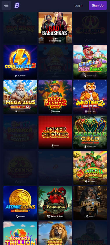 Betory Casino Mobile Preview 2
