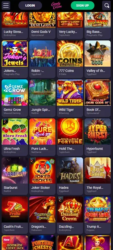 Candy Casino Mobile Preview 1